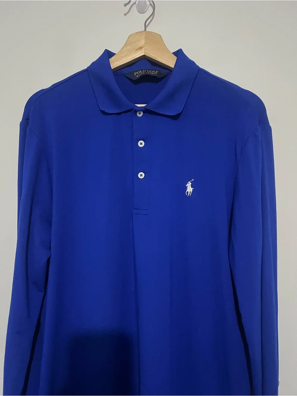 Polo by Ralph Lauren Long Sleeve Polo Shirt - Royal Blue with White Pony